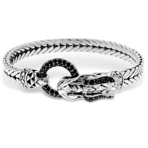 John Hardy Legends Naga Station Bracelet with Black Sapphire